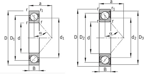 INA角接触球轴承7004BE2RS